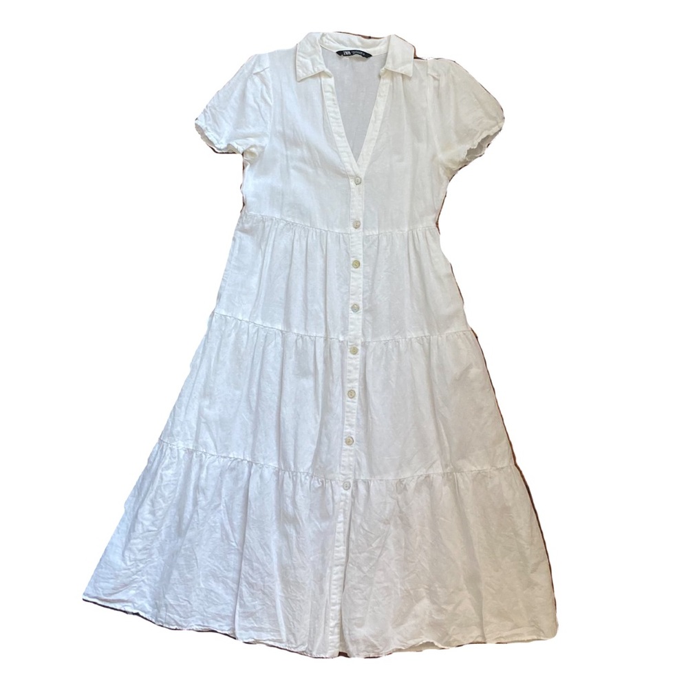 Linen blend summer dress